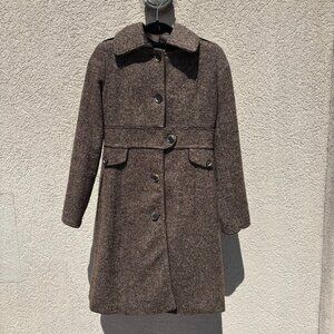 Andrew Marc Woven Wool Trench Coat